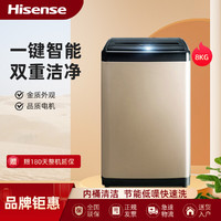 Hisense 海信 轮洗衣机全自动8公斤大容量10大洗衣程序家用租房宿舍内桶清洁