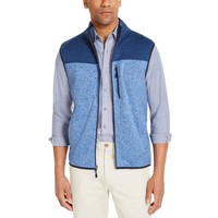 Club Room Men's Colorblock Fleece Sweater Vest, Created for Macy's