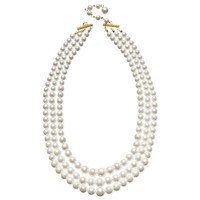 CHARTER CLUB Three Row White Simulated Pearl (10 mm)