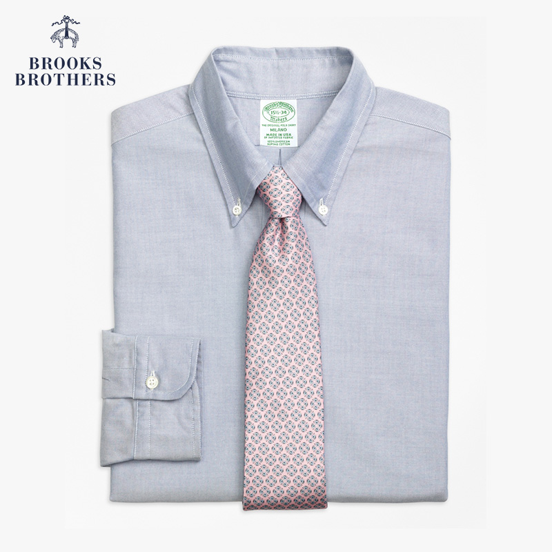 Brooks Brothers 男士牛津纺Supima棉正装衬衫1000025471 4003-浅蓝色 14/H/3