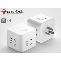 BULL 公牛 多功能魔方智能插座 直插款 无USB 四插孔 无线