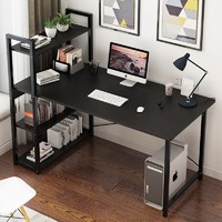 悦美妙 电脑桌书柜组合 黑柳木色