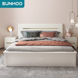 SUNHOO 双虎-全屋家具 现代简约高箱储物床 高箱单床1.5m