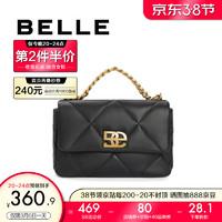 BeLLE 百丽 菱格包女秋新商场同款时尚链条包单肩斜挎包X5767DX1 黑色 F