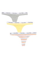 Calvin Klein Logo Assorted Thongs - Pack of 3