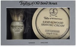 TAYLOR of Old Bond Street Pure Badger 刷子和檀香碗礼盒套装