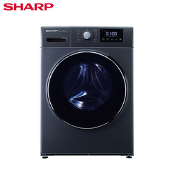 SHARP 夏普 9公斤全自动洗烘一体空气洗滚筒一级变频直驱下排水洗衣机