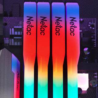 Netac 朗科 绝影RGB系列 DDR4 3200MHz RGB 台式机内存 灯条 灰色 16GB 8GB*2