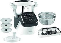 KRUPS 克鲁伯 Prep & Cook XL 厨房机器人带烹饪功能HP50A8 | 配备切片机 | 1550 W | 3L不锈钢碗 黑白色
