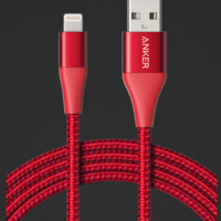 Anker 安克 2条Anker 安克 A8452 MFi认证 USB-A转Lightning 编织快充数据线 0.9m 红色