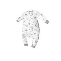 DOMIAMIA CSD20QB 婴儿纱布分腿睡袋 长袖四层款 青鸟沙滩 M