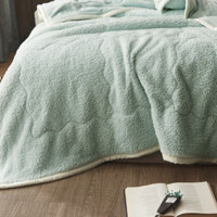兰序 绒夹棉毛毯 抹茶绿 200*230cm