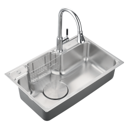 arrow箭牌卫浴箭牌304不锈钢水槽大单槽加厚厨房洗菜盆洗手池家用台上