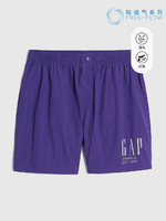 Gap 盖璞 男装|轻透气系列 徽标LOGO尼龙活力防雨运动休闲短裤