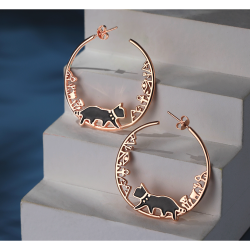 大英博物馆安德森猫萌猫首饰耳坠