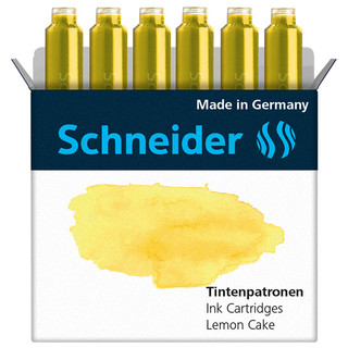 Schneider 施耐德 6601 钢笔墨囊 彩色款 柠檬黄 6支装