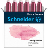 Schneider 施耐德 6601 钢笔墨囊 彩色款 玫瑰色 6支装