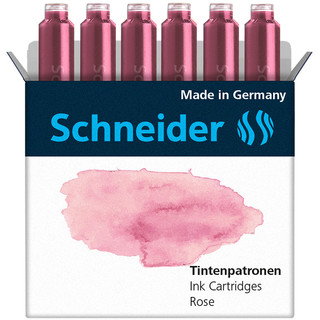 Schneider 施耐德 6601 钢笔墨囊 彩色款 玫瑰色 6支装