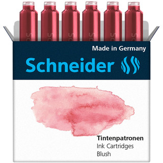 Schneider 施耐德 6601 钢笔墨囊 彩色款 绯红 6支装