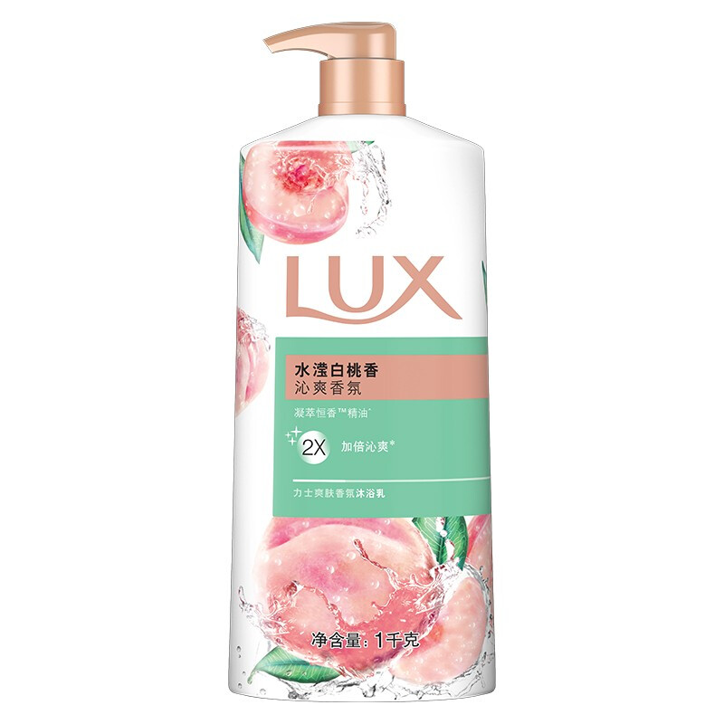 LUX 力士 爽肤香氛沐浴乳 水滢白桃香 1kg