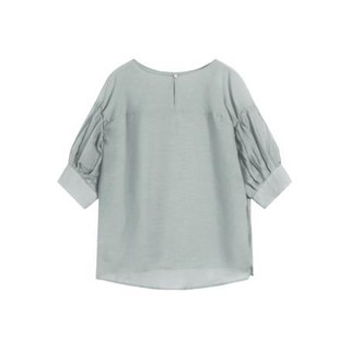 DUIBAI 对白 Natural Silk系列 女士五分袖衬衫 ADC058W 浅水绿 S