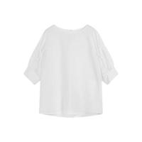 DUIBAI 对白 Natural Silk系列 女士五分袖衬衫 ADC058W 白色 S