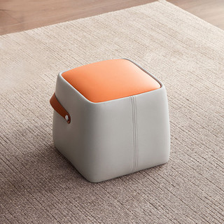 林氏木业 LH025I1-A 科技布凳子 橙色+银灰色