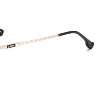康视顿 SF519 黑金色合金板材眼镜框+1.56折射率 防蓝光镜片 灰变