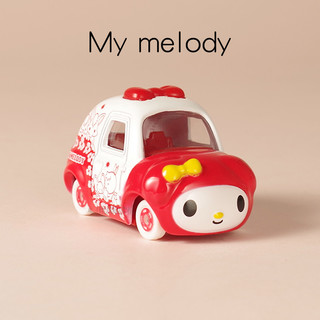 TOMICA 多美卡 MY MELODY 美乐蒂兔子 合金玩具车模型摆件 多美卡玩具车 My Melody 小粉帽 166