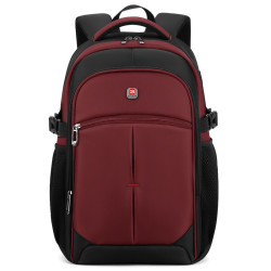 巴朗双肩背包_balang 巴朗 男女款双肩包 blb2016 标准版 黑红色 中号