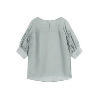 DUIBAI 对白 Natural Silk系列 女士五分袖衬衫 ADC058W 浅水绿 M