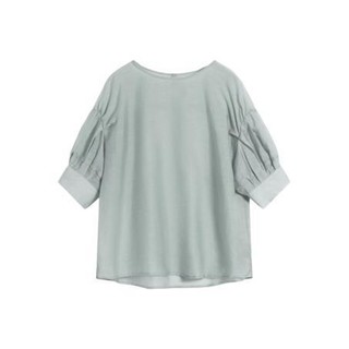 DUIBAI 对白 Natural Silk系列 女士五分袖衬衫 ADC058W 浅水绿 XL