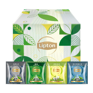 Lipton 立顿 尊萃之选 袋泡调味茶组合装 4口味 32g（伯爵红茶1.8g*5袋+绿茶1.2g*5袋+茉莉花茶1.4g*5袋+英式早餐茶2g*5袋）