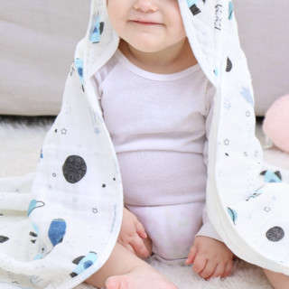 Nan ji ren 南极人 婴儿纱布抱被 蓝色太空 85*85cm