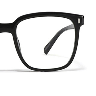 佐川 MCTR02 亮黑色TR90眼镜框+平光防蓝光镜片
