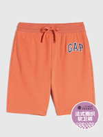 Gap 盖璞 男女同款|碳素软磨系列 徽标LOGO法式圈织软磨短卫裤