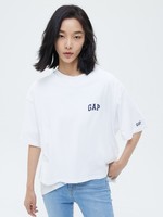 Gap 盖璞 女装|亲肤系列 徽标LOGO 纯棉宽松短袖T恤