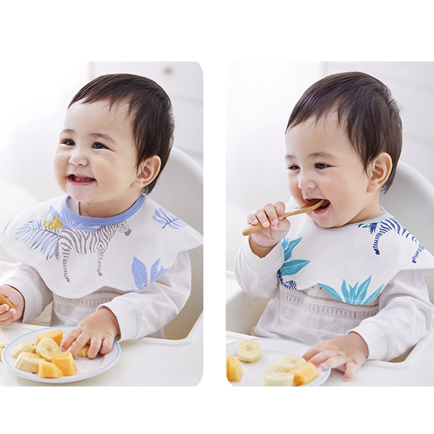 Purcotton 全棉时代 婴儿针织纯棉口水兜 2条装