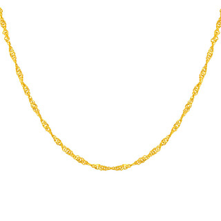 CHJ JEWELLERY 潮宏基 CXN200900021 水波纹足金项链 42cm 3.4g