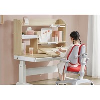 PLUS会员：Totguard 护童 吉象系列 电动升降儿童桌椅套装 1.2m吉象实木高书架+旗舰新升级学习椅
