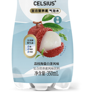 CELSIUS 燃力士 零糖 复合营养素气泡水 荔枝海盐白茶风味 350ml*6瓶