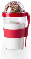 eBuyGB 420ml 谷物随身罐早餐杯酸奶容器,塑料