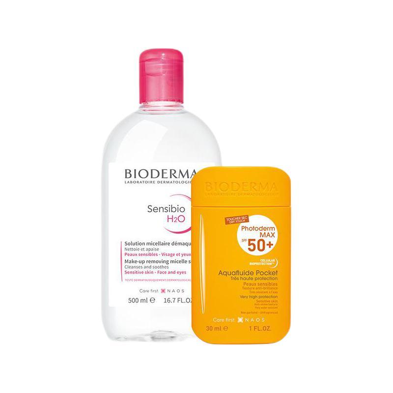 BIODERMA 贝德玛 护肤套装 (舒妍多效洁肤液500ml+皙妍水润清爽防晒乳30ml)