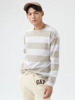 Gap 盖璞 男装|碳素软磨系列 纯棉长袖T恤2022春季新款