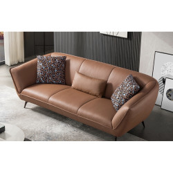 zuoyou左右家私dzks6001小户型真皮沙发三人位