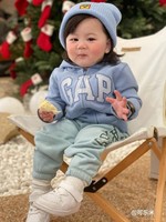 Gap 盖璞 幼儿|雪糕系列 徽标LOGO法式圈织软卫裤2022春季新款