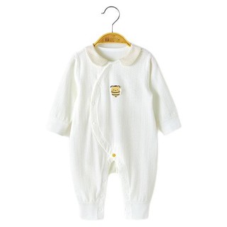 wismorni 微狮牧尼 小蜜蜂系列 W2155 婴儿斜襟连体衣 本白 73cm