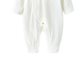 wismorni 微狮牧尼 小蜜蜂系列 W2155 婴儿斜襟连体衣 本白 73cm