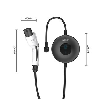 ORICO 奥睿科 新能源汽车充电器便携随车16A黑色5米-配收纳包+10A转16A转换头