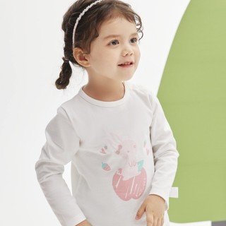MarColor 马卡乐 500122132005-1101 儿童长袖T恤 椰奶白 100cm